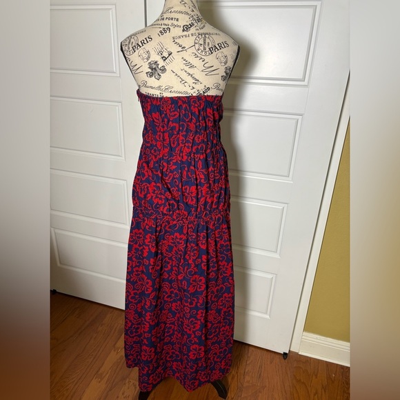 Sundry Anthropologie| 100% Cotton Aloha Floral Strapless Maxi Dress | - Picture 7 of 11